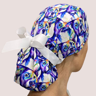 Women's Ponytail Surgical Scrub Caps for Long Hair