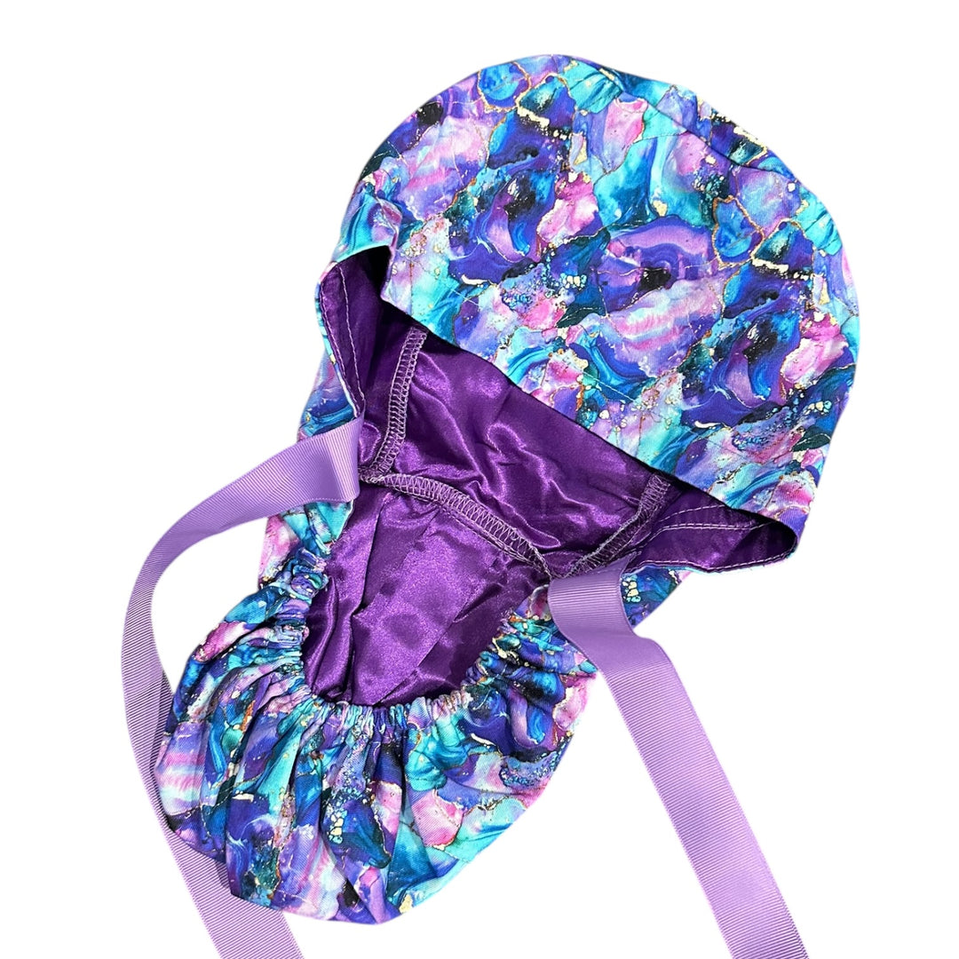 Jewel Tones- Ponytail Scrub Cap