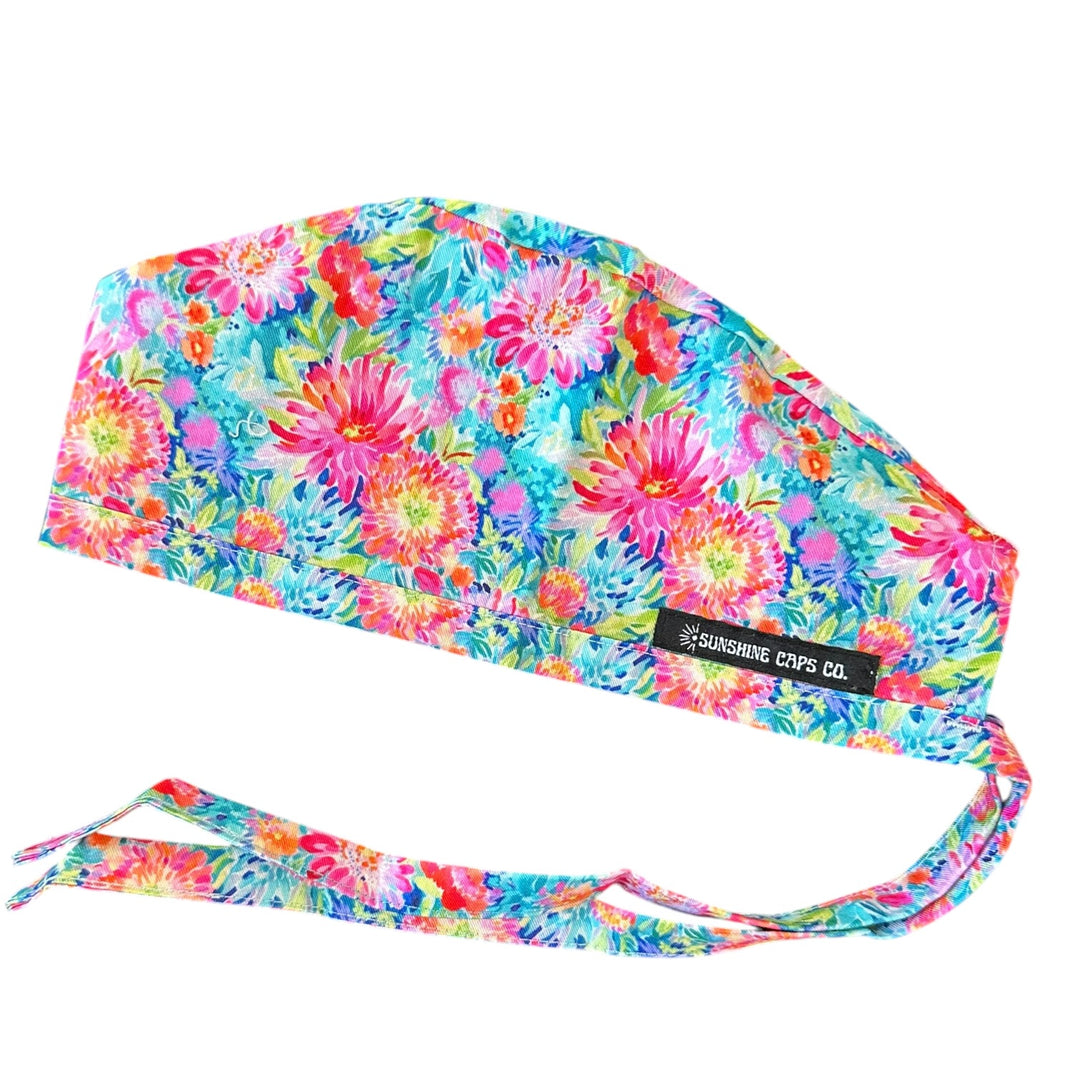Preppy Floral- Classic/Men's Scrub Cap