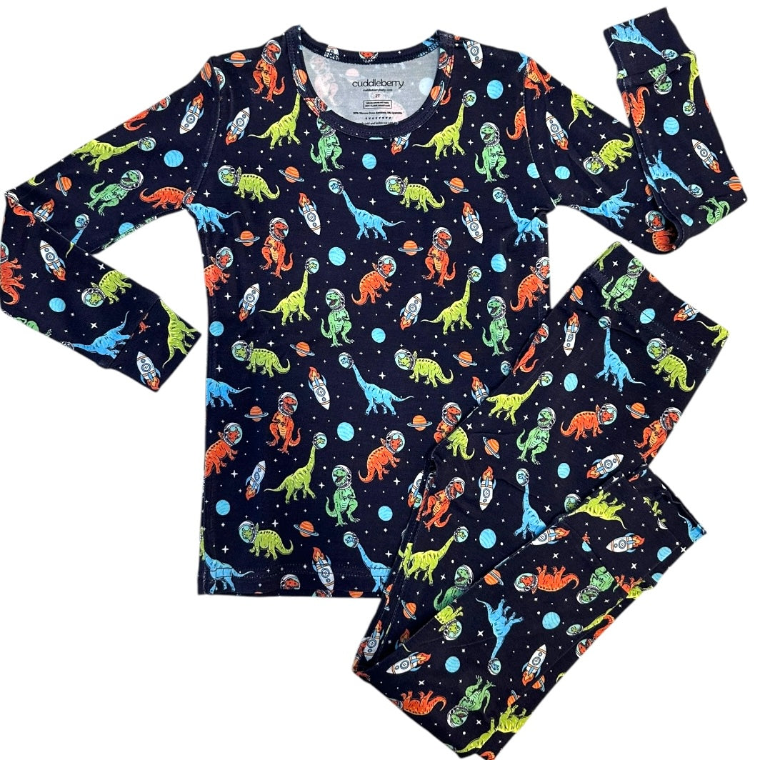 Space Dinos Long Sleeve Two-Piece PJ's
