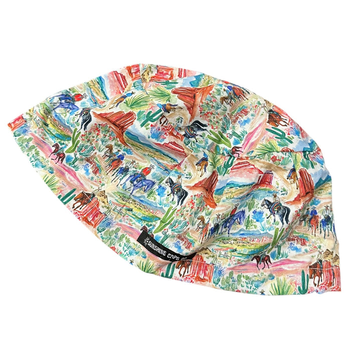 Western Watercolor- Euro Scrub Cap