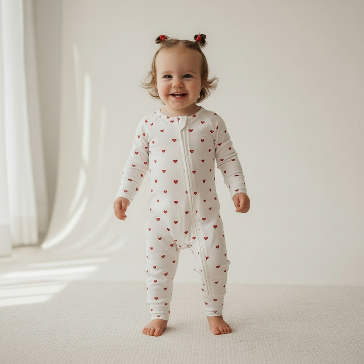 Valentine Simple Love Zipper Sleeper