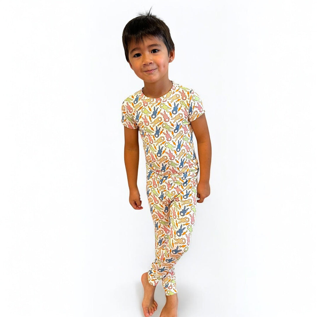 Cottage Bunny Short Sleeve Two-Piece PJ’s
