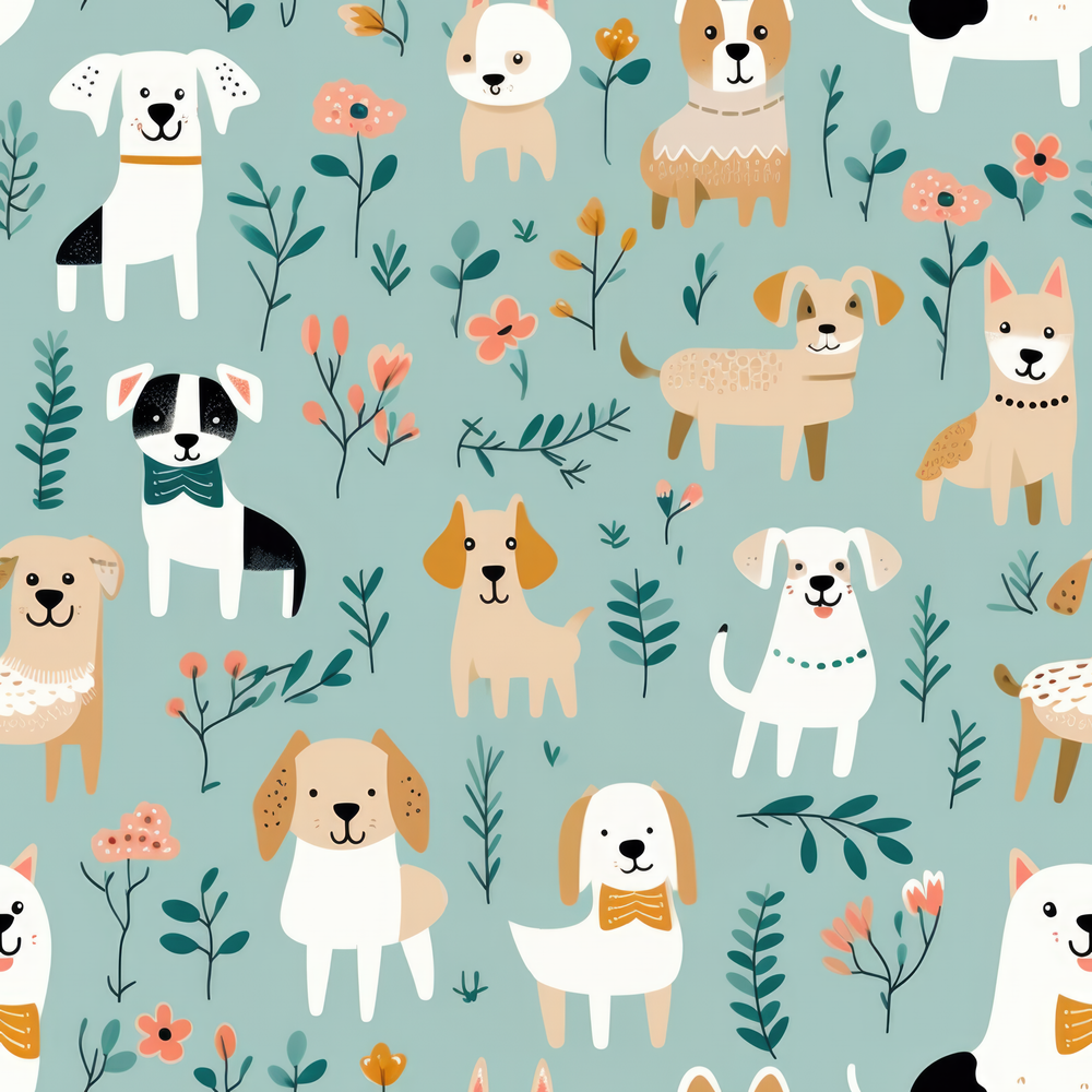 Dog Floral Euro Scrub Cap for Women, by Sunshine Caps Co