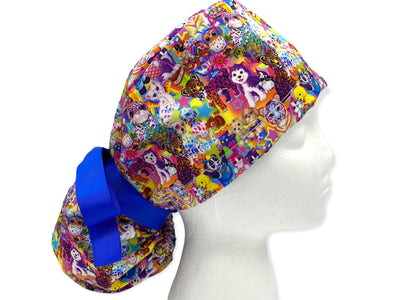 Lisa Frank Ponytail Scrub Cap