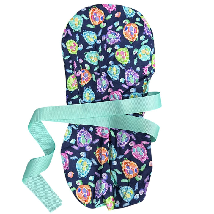 Beachy Sea Turtles- Ponytail Scrub Cap