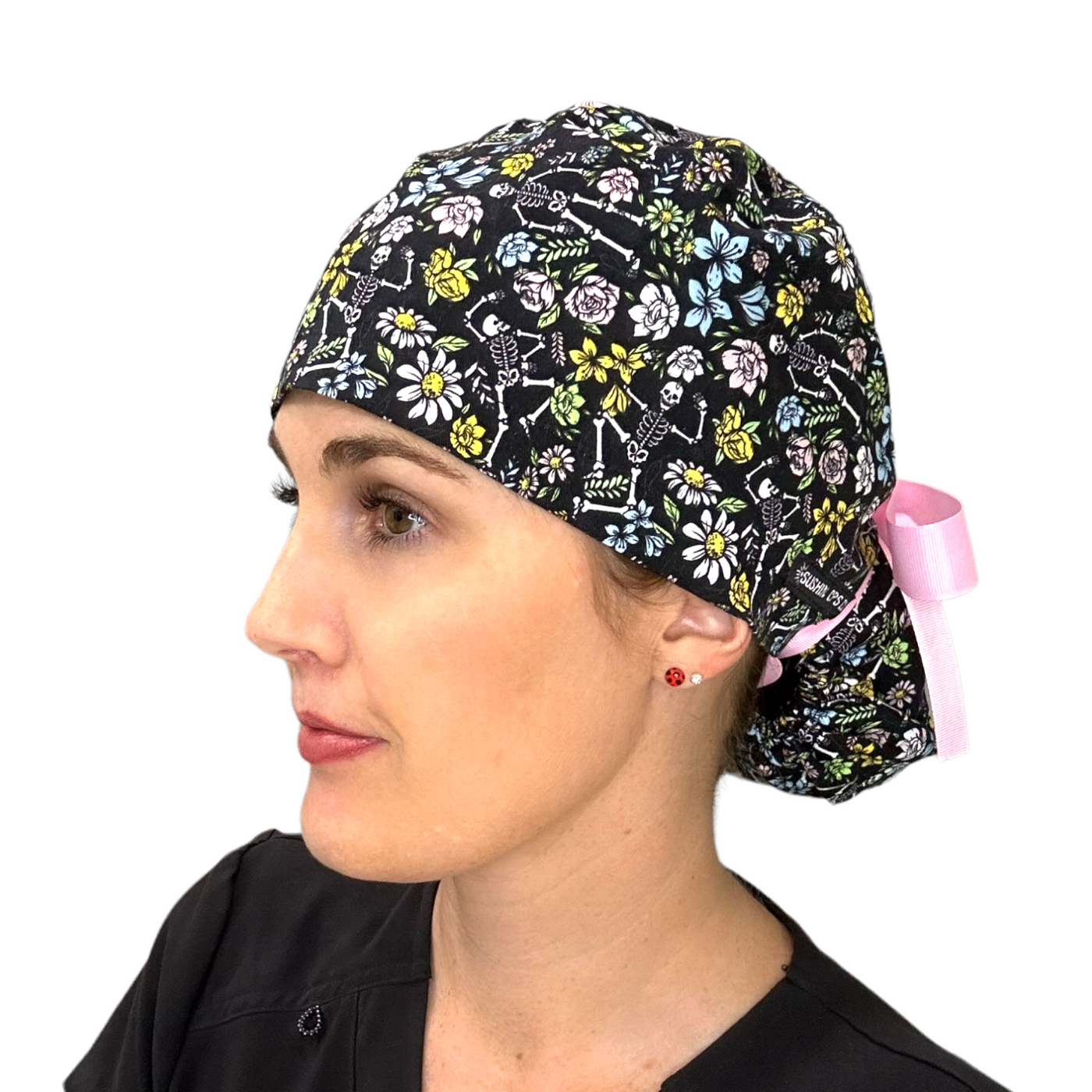 Skeleton Floral- Ponytail
