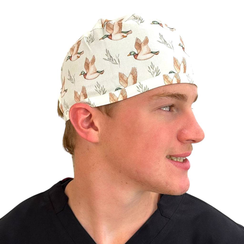 Mallard Duck Men's Surgical Scrub Cap