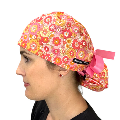 Retro Floral- Ponytail