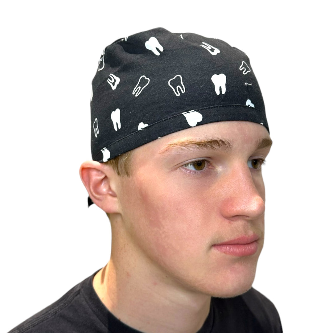 dental tooth Men's Scrub Cap Surgical Hat, by Sunshine Caps Co