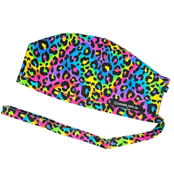 Rainbow Leopard- Classic/Men's Scrub Cap