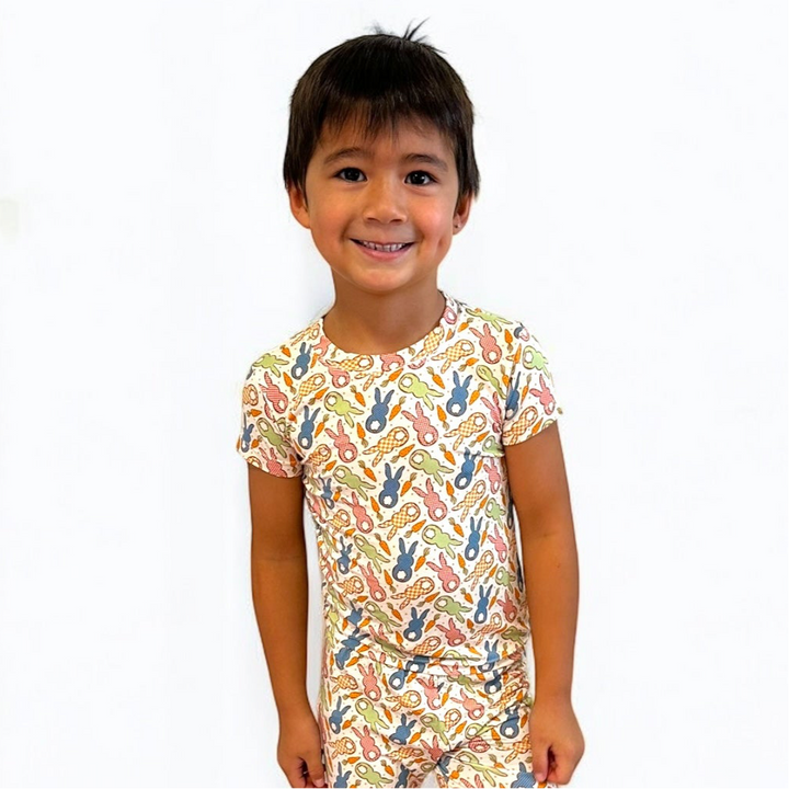 Cottage Bunny Short Sleeve Two-Piece PJ’s