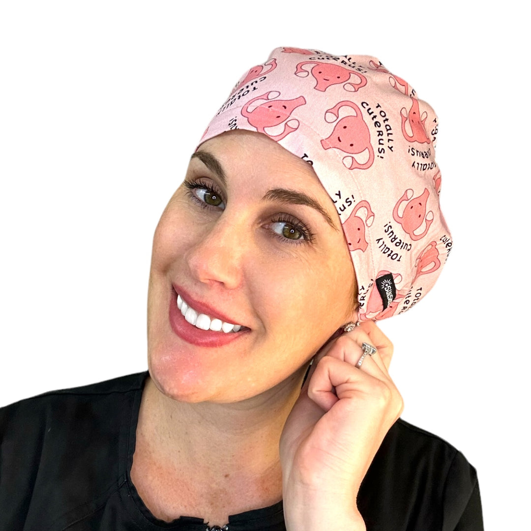 Totally Cuterus Euro Scrub Cap for Women, by Sunshine Caps Co