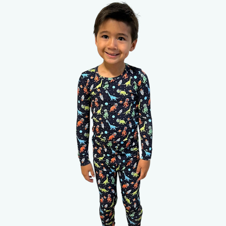 Space Dinos Long Sleeve Two-Piece PJ's
