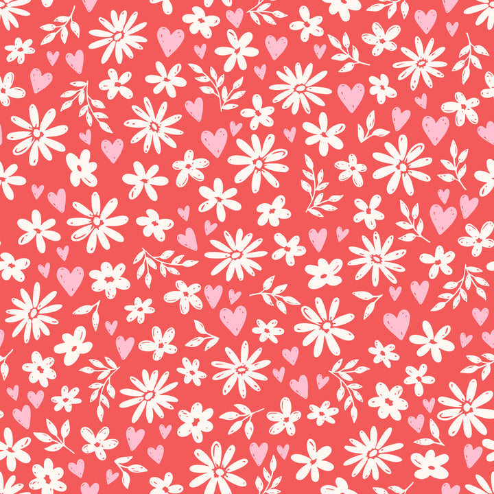 Country red Floral Euro Scrub Cap for Women, by Sunshine Caps Co