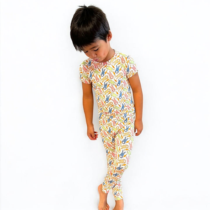 Cottage Bunny Short Sleeve Two-Piece PJ’s