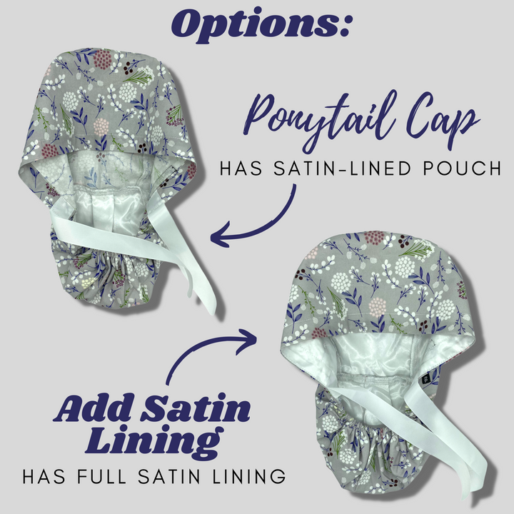 Ponytail Scrub Cap sample for Women, By Sunshine Caps Co.