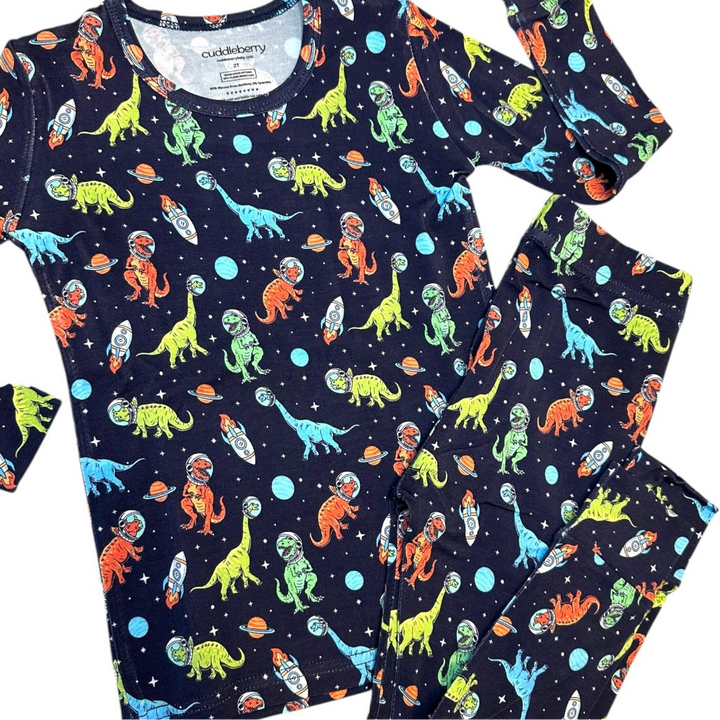 Space Dinos Long Sleeve Two-Piece PJ's
