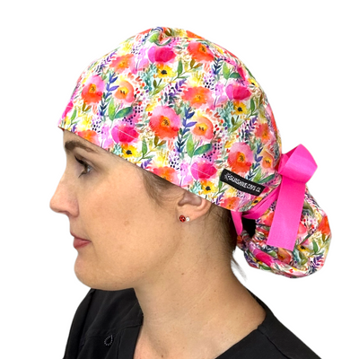 Rainbow Floral- Ponytail