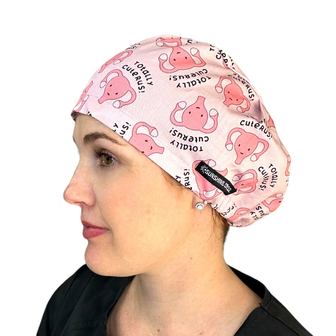 Totally Cuterus Euro Scrub Cap for Women, by Sunshine Caps Co