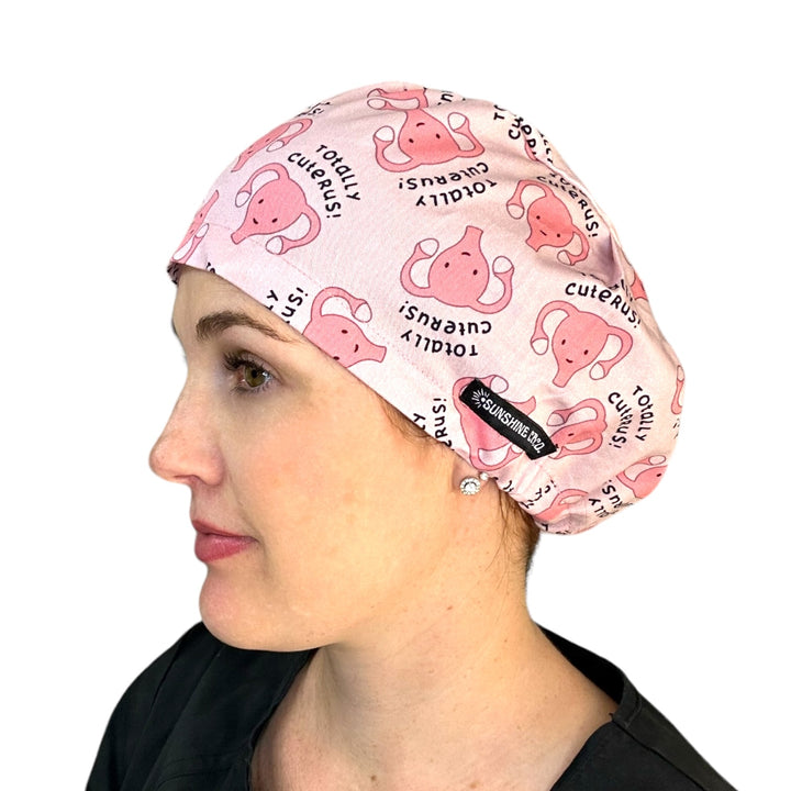 Totally Cuterus Euro Scrub Cap for Women, by Sunshine Caps Co
