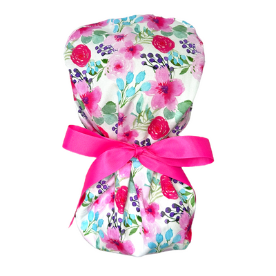 Pink Floral- Ponytail