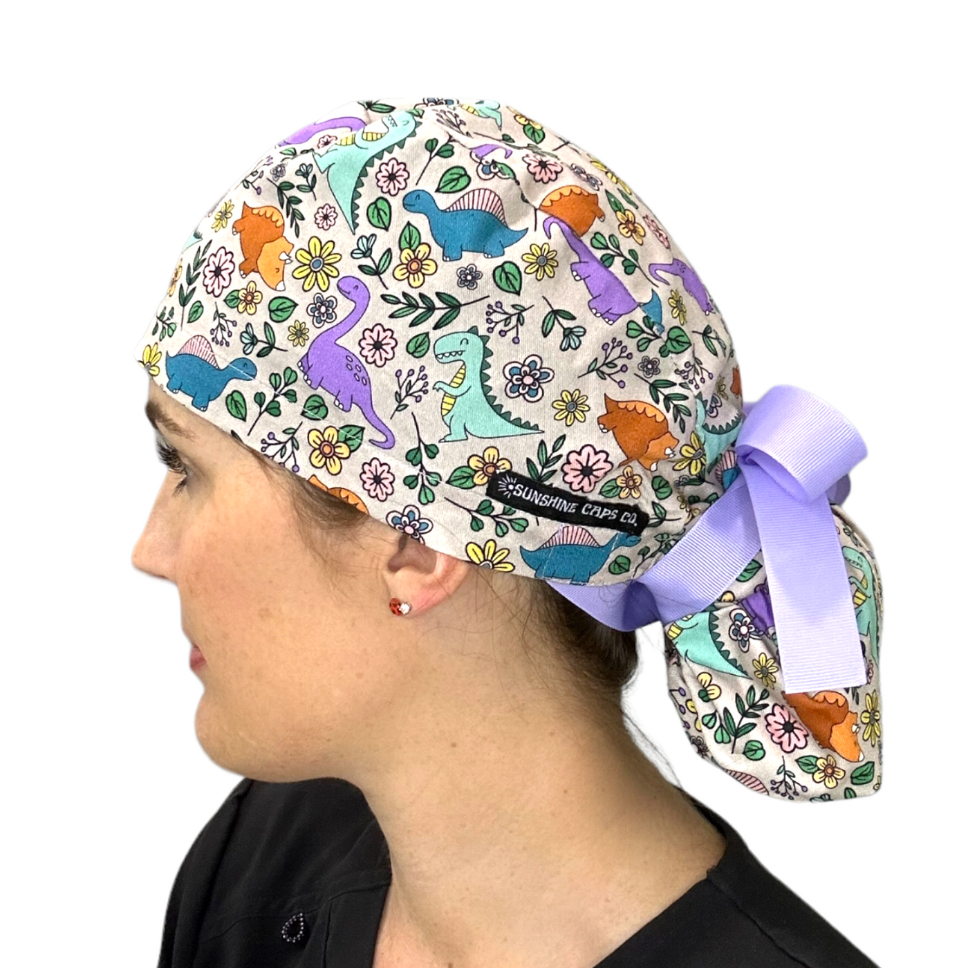 Dinosaur Floral- Ponytail