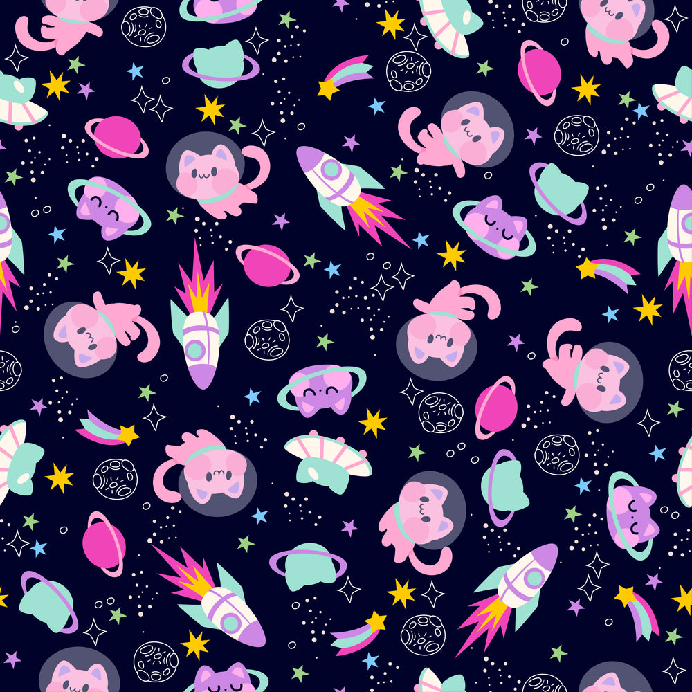 Astro Cats Ponytail Scrub Cap for Women, By Sunshine Caps Co.