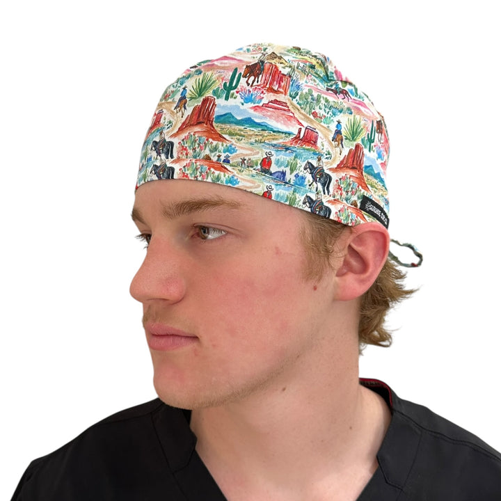 Western Watercolor- Classic/Men's Scrub Cap