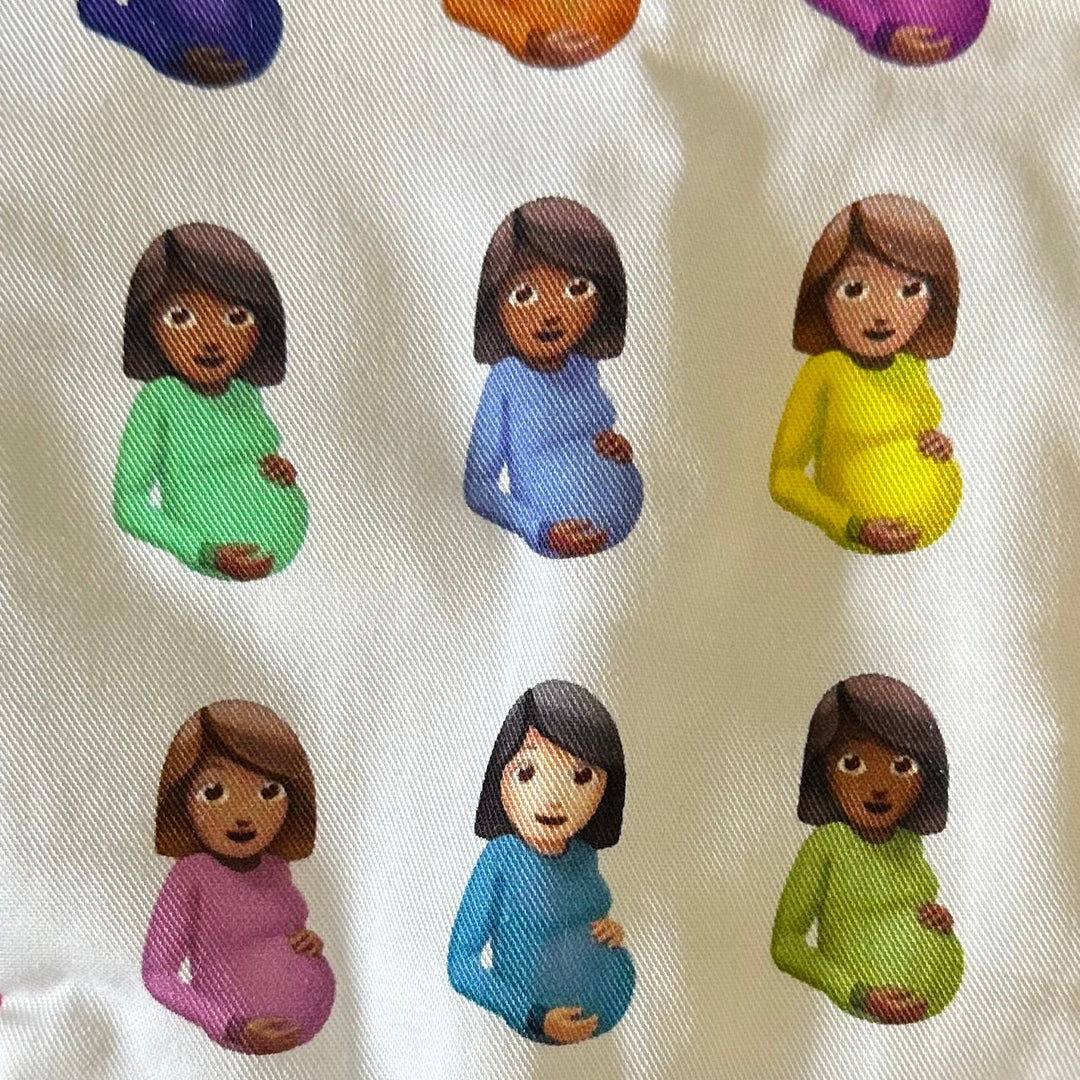 Maternity White- Ponytail Scrub Cap