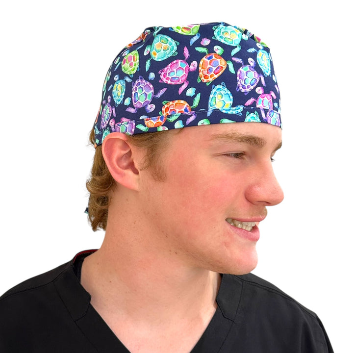 Beachy Sea Turtles- Classic/Men's Scrub Cap