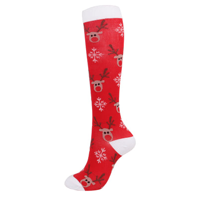 Red Reindeer- Compression Socks