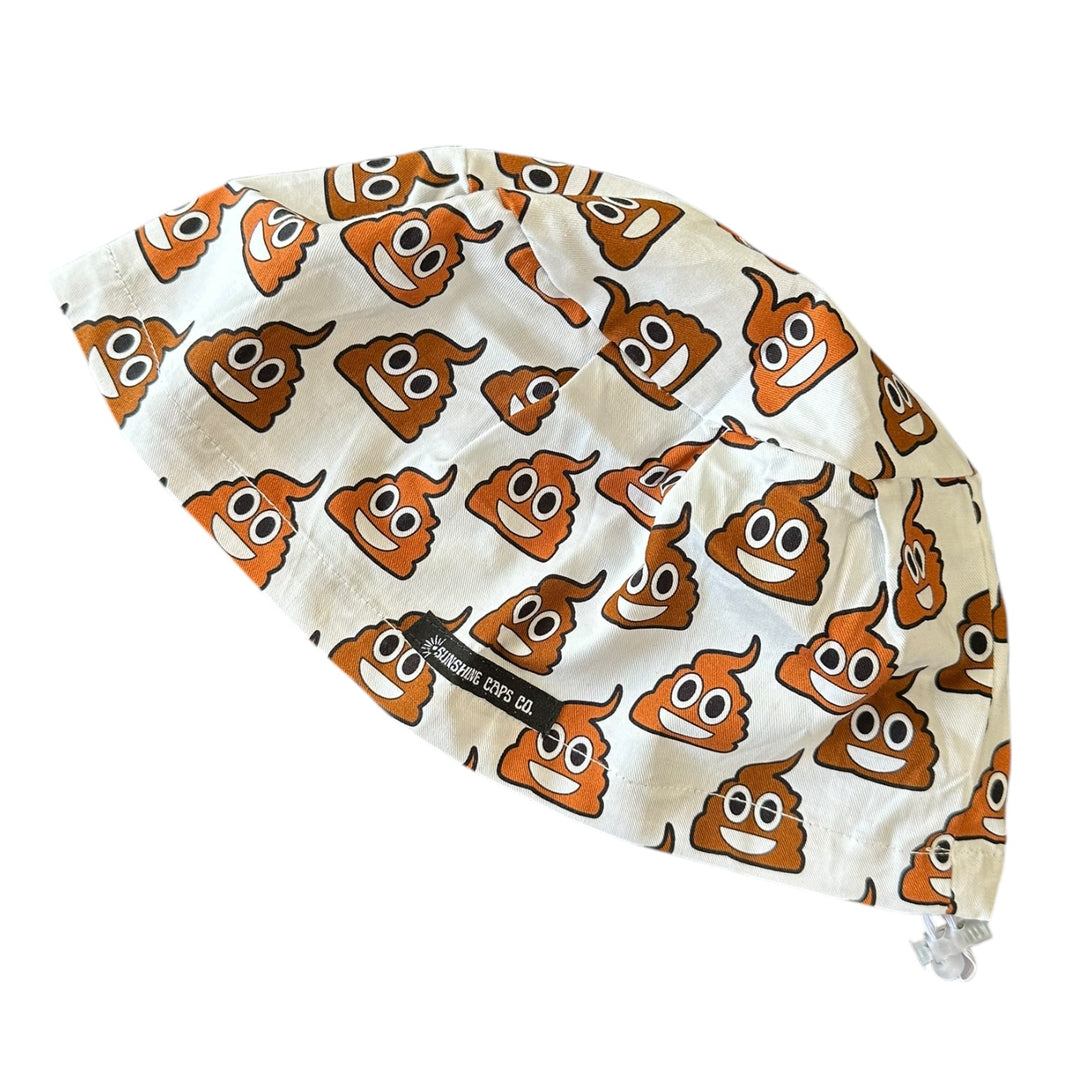 Poop Machine Cap Funny Poop Emoji Euro Scrub Cap - Sunshine Caps Co.