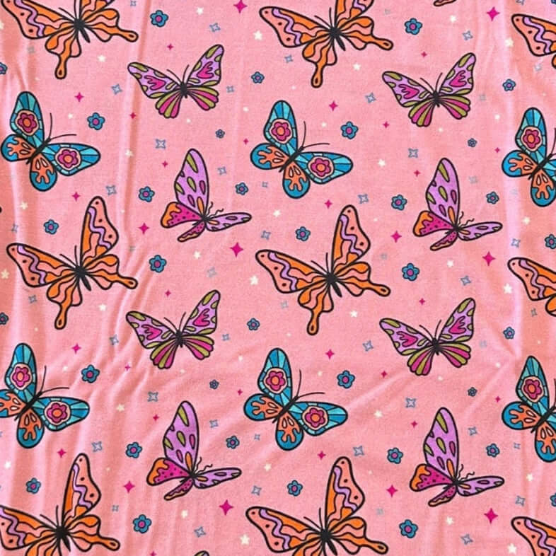 Pink Butterfly Bamboo Zipper Sleeper