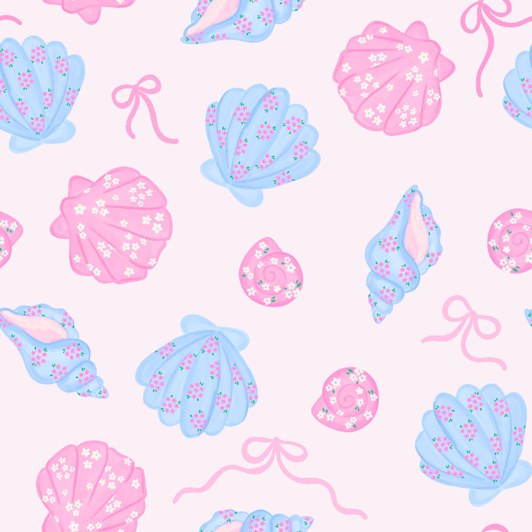 Seashell Sweetheart- Ponytail Scrub Cap