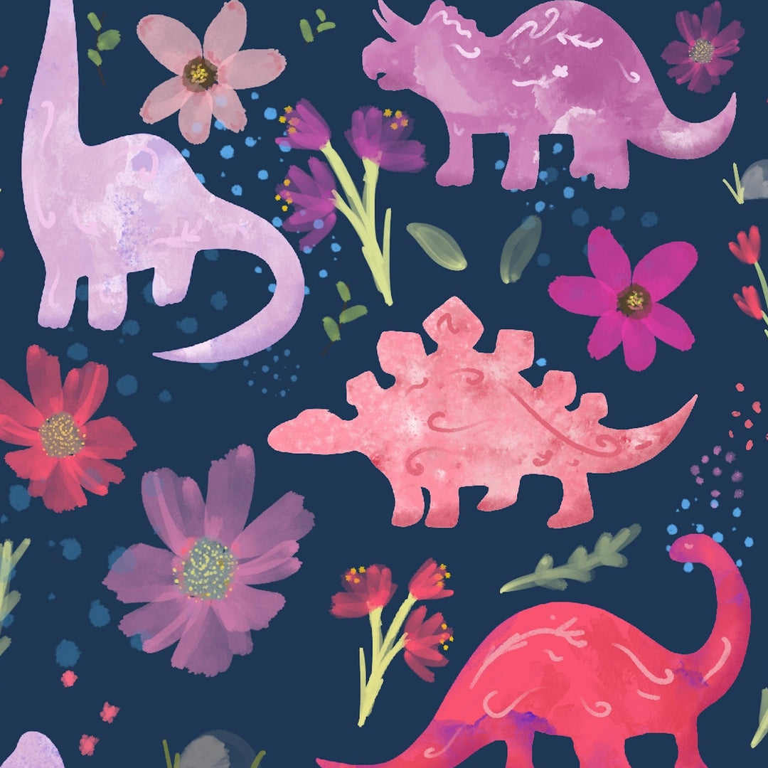 Dinosaur Navy Euro Scrub Cap for Women, by Sunshine Caps Co