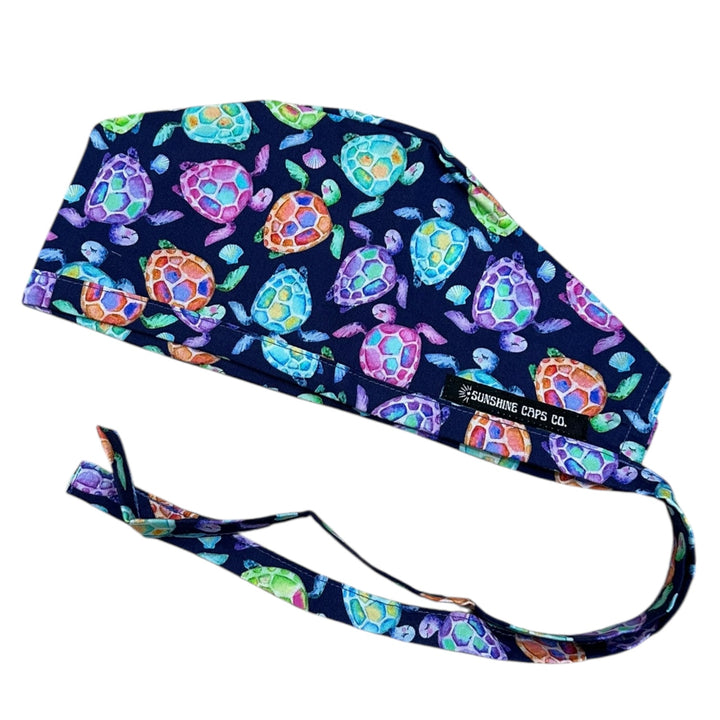 Beachy Sea Turtles- Classic/Men's Scrub Cap