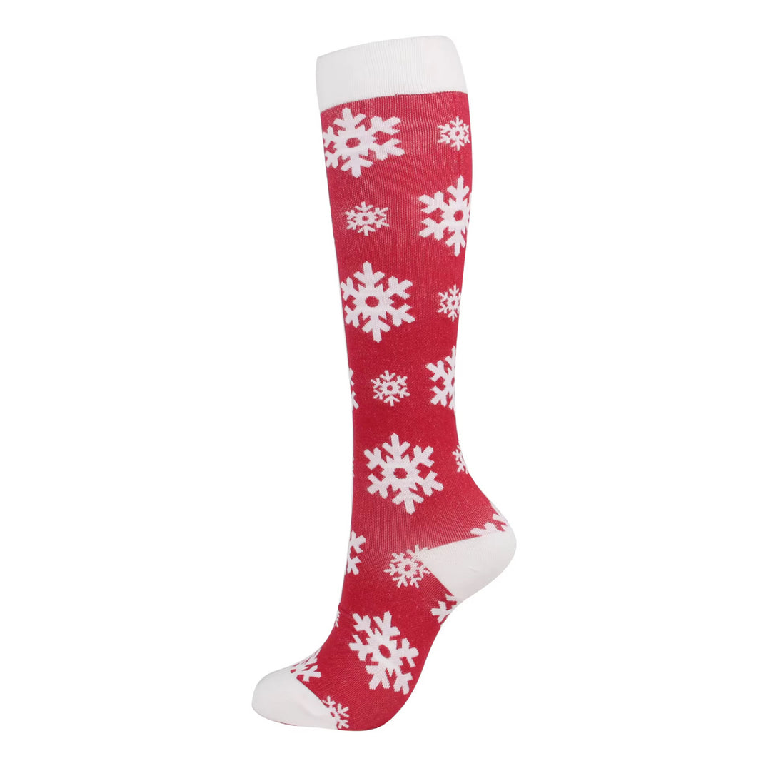 Red Snowflake- Compression Socks
