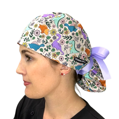 Dinosaur Floral- Ponytail