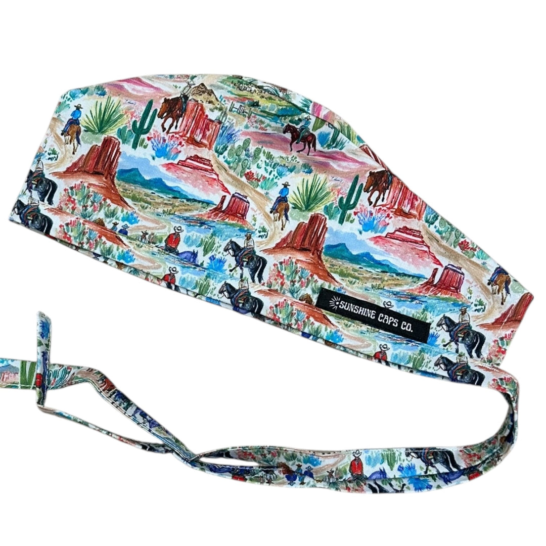 Western Watercolor- Classic/Men's Scrub Cap