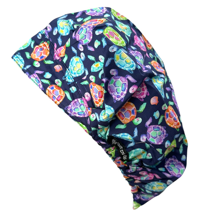 Beachy Sea Turtles- Bouffant Scrub Cap