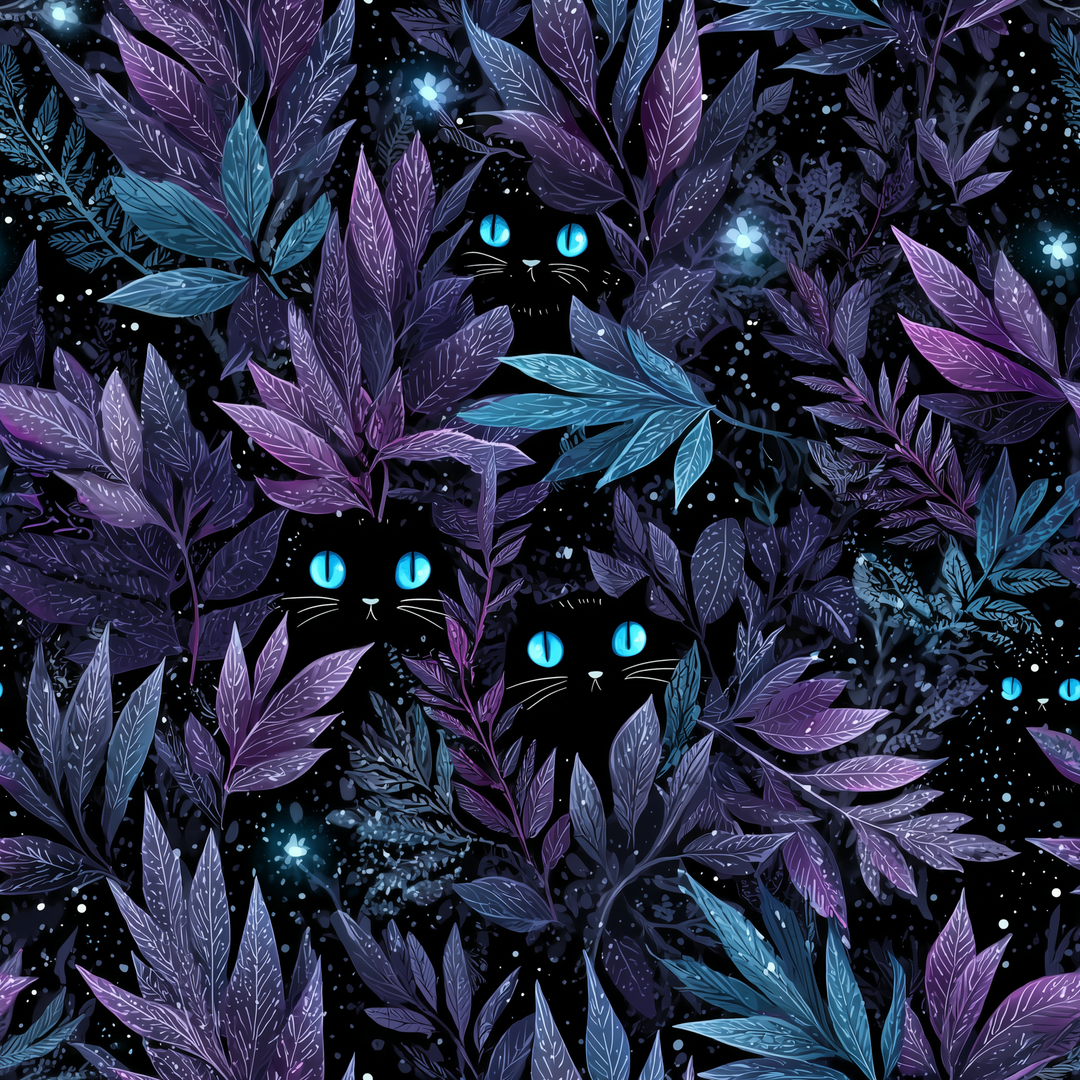 Mystic Cat Foliage- Ponytail Scrub Cap