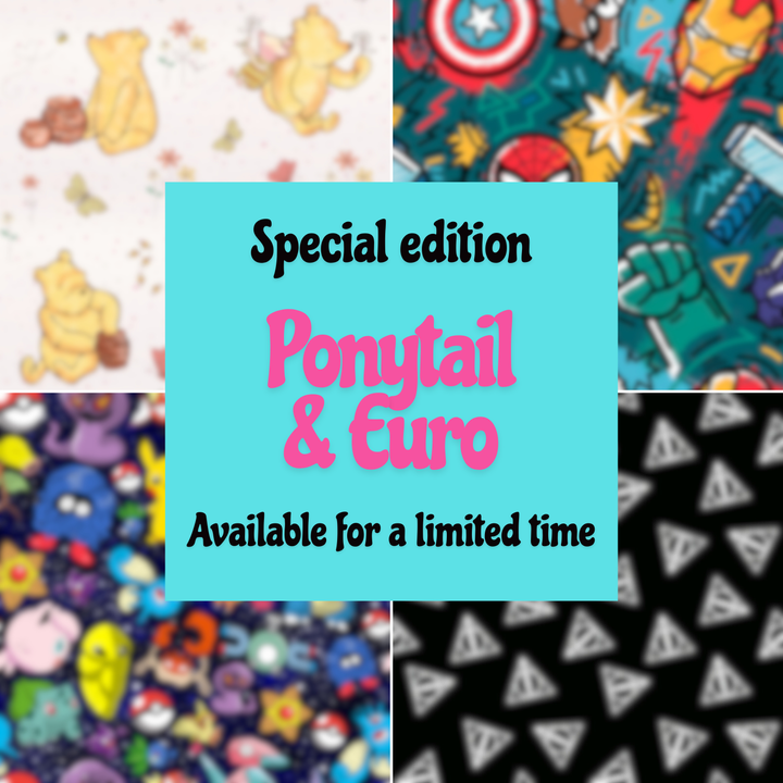 SPECIAL EDITION DESIGNS: Available for limited time- Ponytail & Euro Options