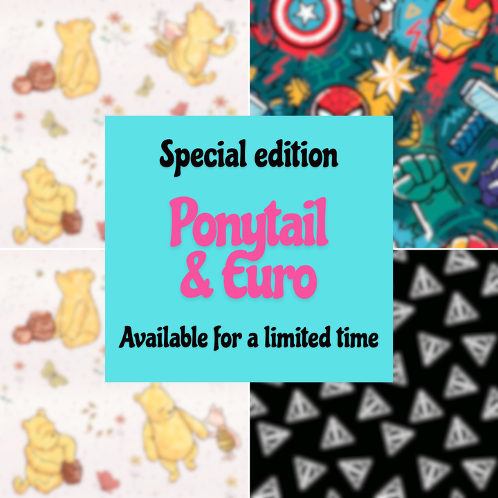 SPECIAL EDITION DESIGNS: Available for limited time- Ponytail & Euro Options