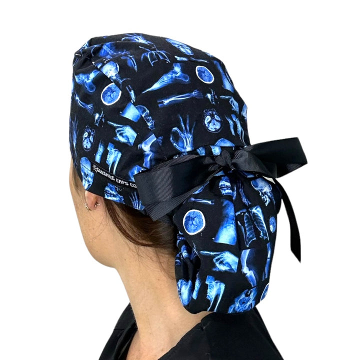 radiology Ponytail Scrub Cap for Women, By Sunshine Caps Co.