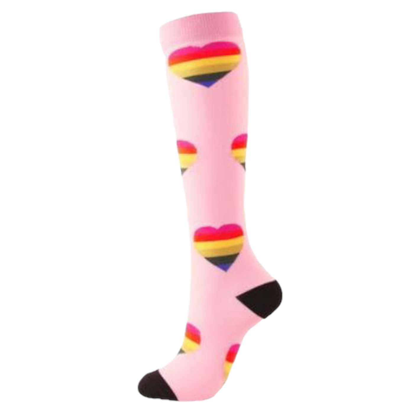 Rainbow Hearts- Compression Socks