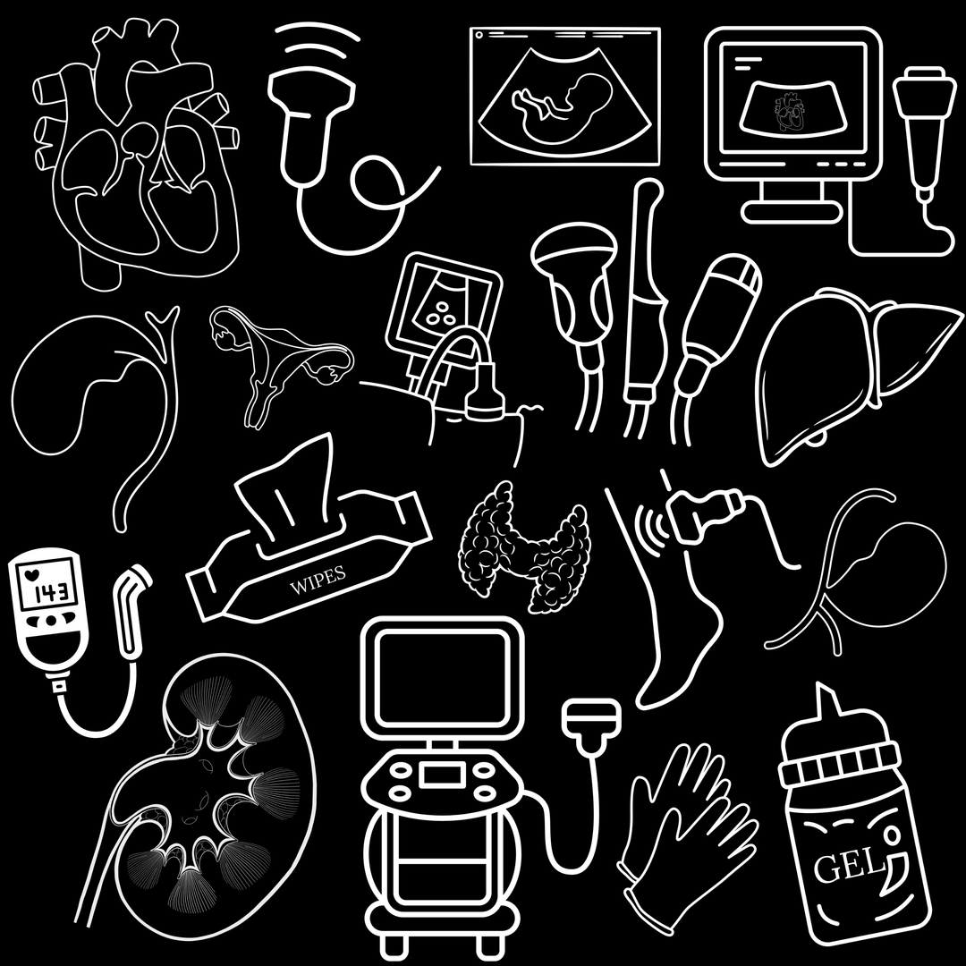 Ultrasound Doodles- Classic/Men's Scrub Cap