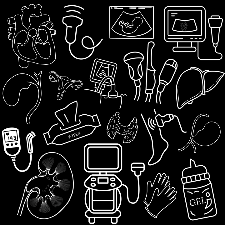 Ultrasound Doodles- Classic/Men's Scrub Cap