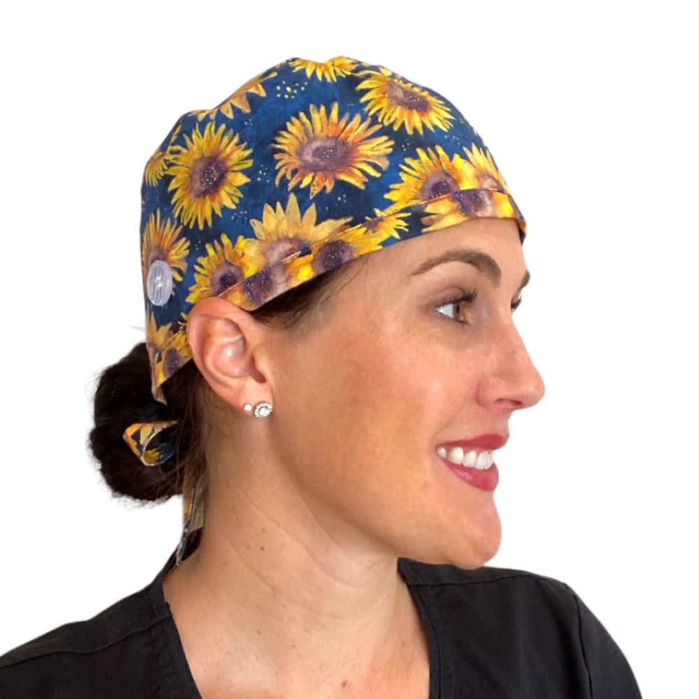 Sunflowers on Navy- Classic (Small)
