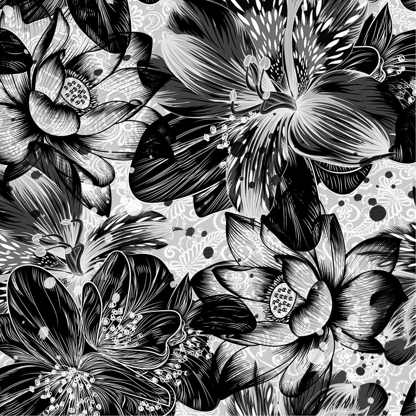 Black Floral Sketch- Classic